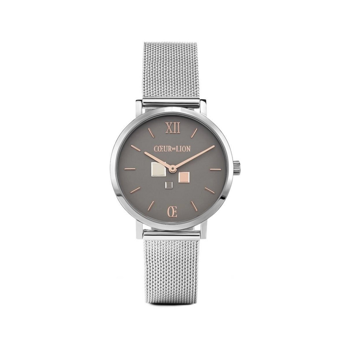 Coeur de Lion Dameshorloge 7600/70-1724 – Cool Grey met Milanees RVS band