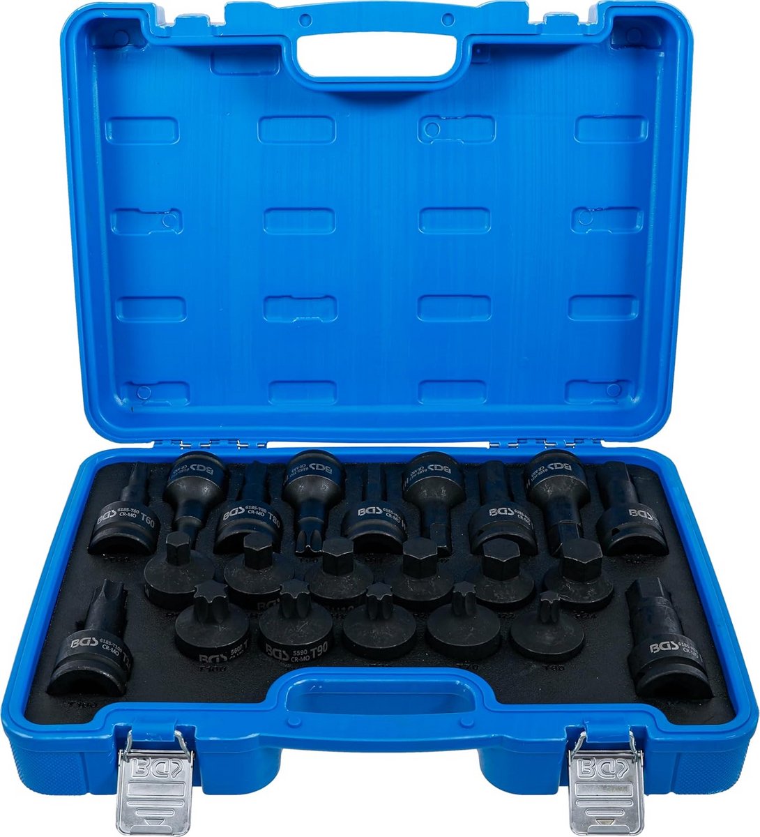 Krachtdopsleutelbitset Inbus en Torx 3/4 inch Aandrijving 22 Delig