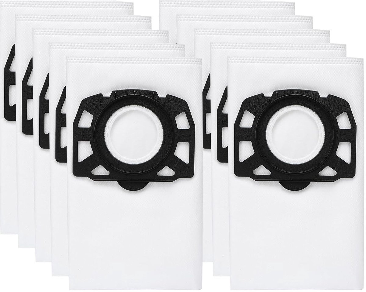 10 stuks stofopvangzak geschikt voor Kärcher WD2 Plus, WD3S WD 3 S, WD 3 V, SE4001, SE4002 - Bouwstofzuigeraccessoires - Stofzuigerzakken - stofzuiger zakken
