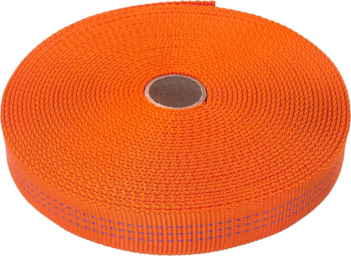 Nylon Buisband - Slanglus Bandmateriaal - Klimmen en Redden - UIAA en CE Gecertificeerd - 25 cm x 91 m