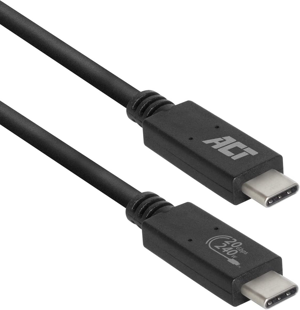 USB4 40Gbps 240W USB C Kabel 1 meter | Thunderbolt 3 | 2x 4K | 5K | 20Gbps | USB 3.2 Gen2 | USB 3.1 | USB 3.0 | USB 2.0 | Externe SSD | Monitor | Dockingstation | AC7431