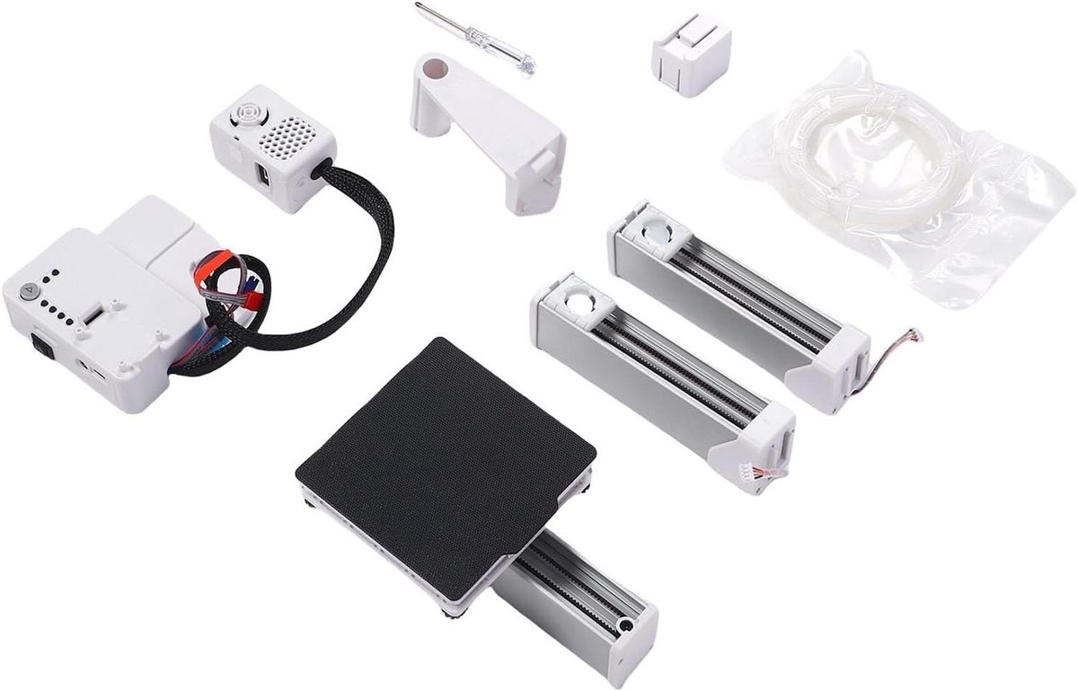 Compacte 3D Printer - Hobby Printer Beginners Printer - Hobby Projecten Maken - Draagbaar en Lichtgewicht - 100x100x100mm - Zwart