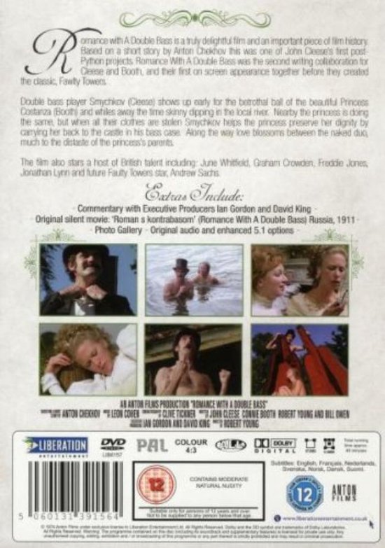 DVD-hoes met zes filmstills, titel en castinformatie.