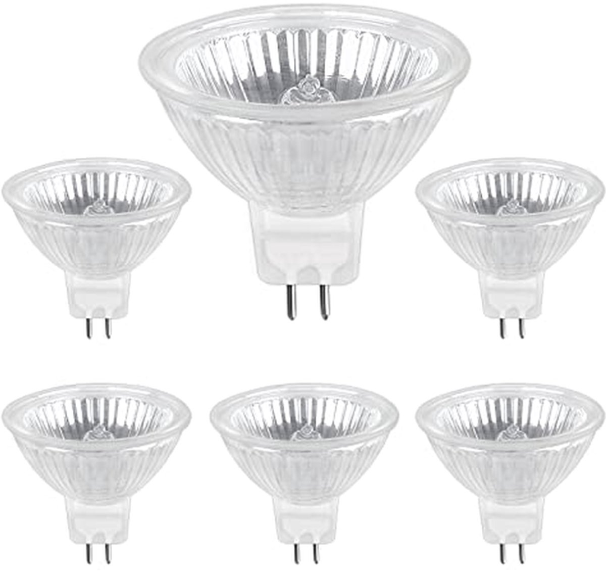 Dimbare Halogeenlamp MR16 GU5.3 12V 50W - 6 Stuks Warm Wit 2700K