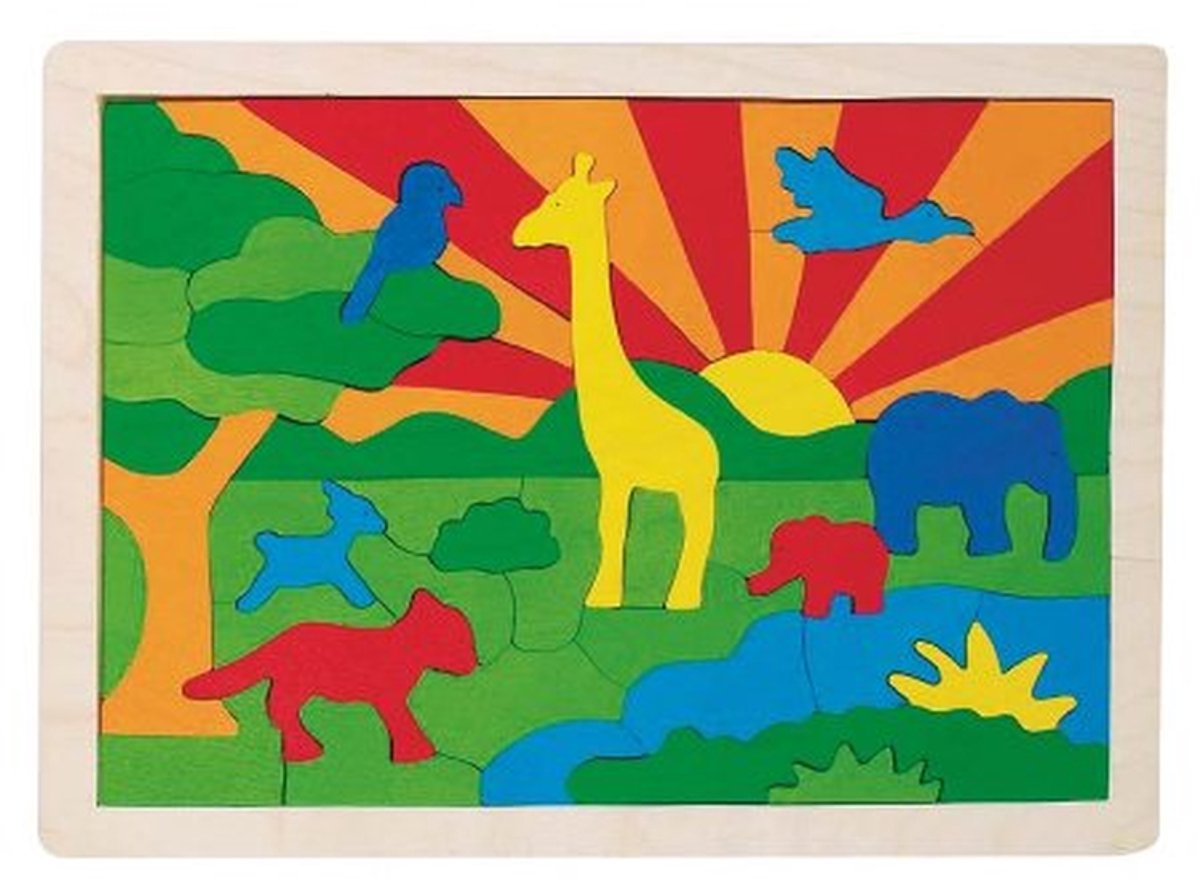Jungle Inlegpuzzel - Houten Puzzel voor Kinderen