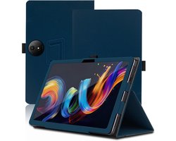 Dun Beschermhoesje voor TCL NXTPAPER 11 Plus - Lichtgewicht Flip Cover met Standaardstandaard en Handriem - Blauw