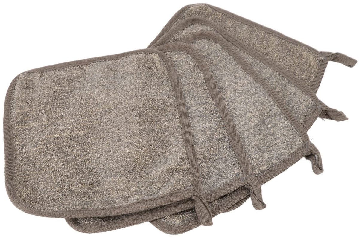 MTTproducts- Exfoliërend Washandje 5 Stuks - Multifunctionele Baddoek - Gezicht/Lichaam Massage - Body Scrubber - Lichtgewicht - Houtskool/Bamboe Vezels - Scrubdoek