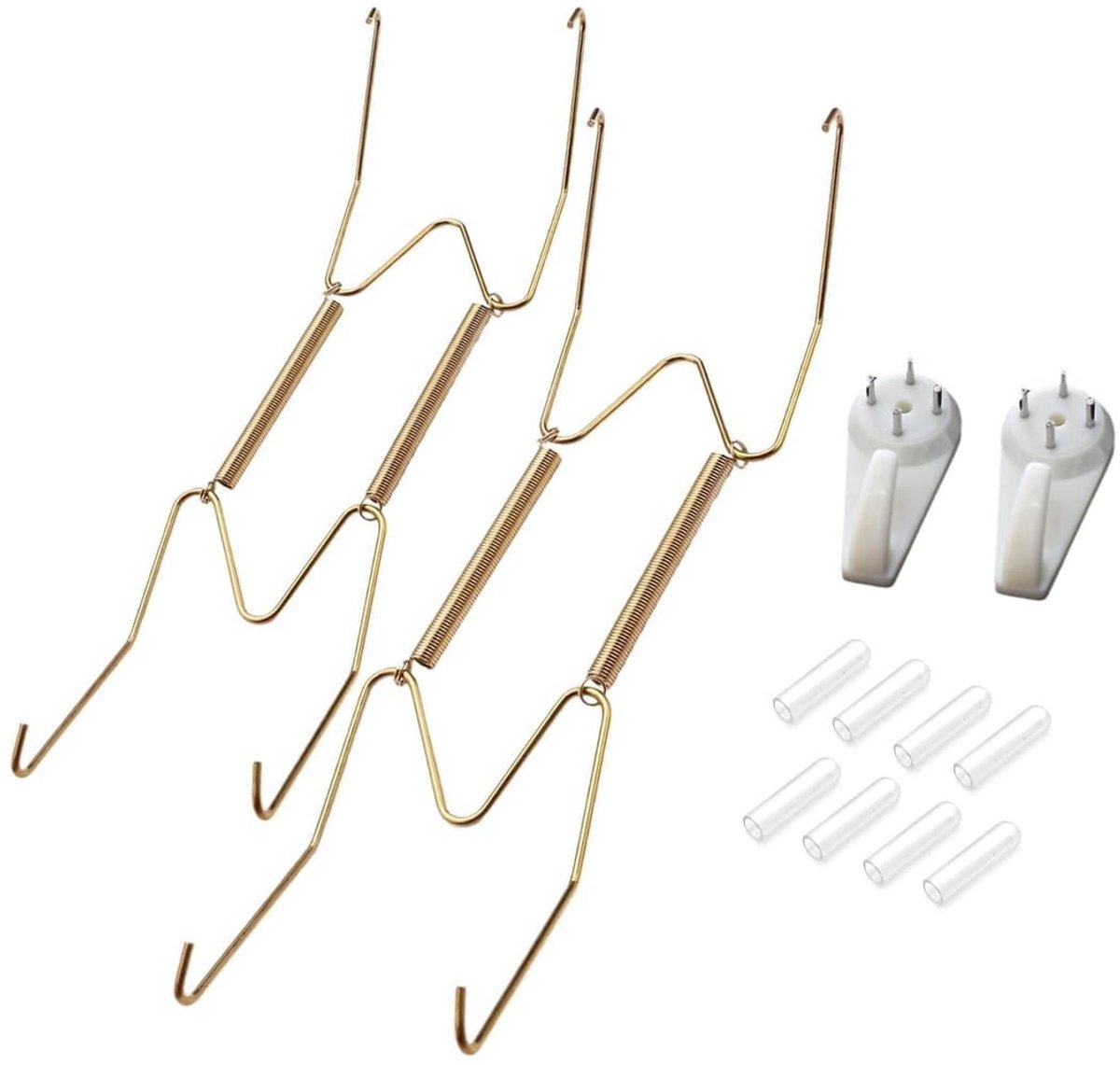 MTTproducts- Bordenhanger - Set van 2 - Voor borden 19-20 cm - Roestvrijstalen wandplaathouders - Verstelbaar - Onzichtbare montage - Bordenhouder