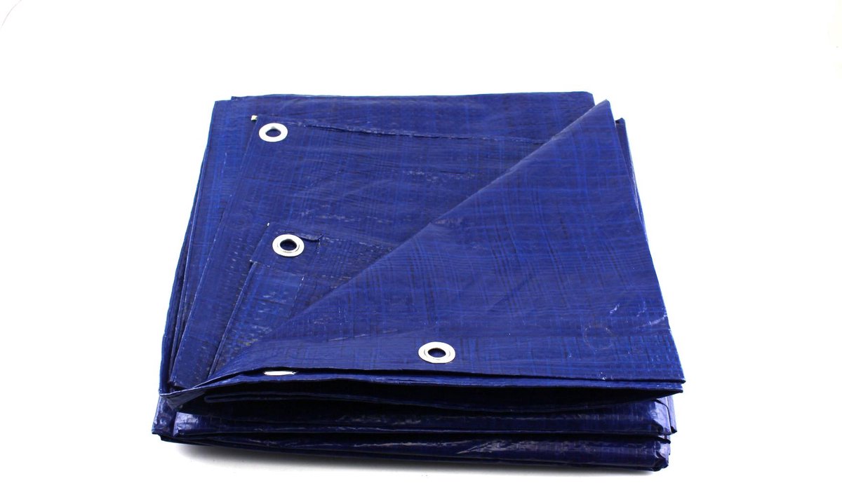 Sirocco Afdekzeil Blauw 5m x 6m (90 gr/m²) - Waterdicht Beschermzeil voor Tuin en Camper - Duurzaam en UV-bestendig