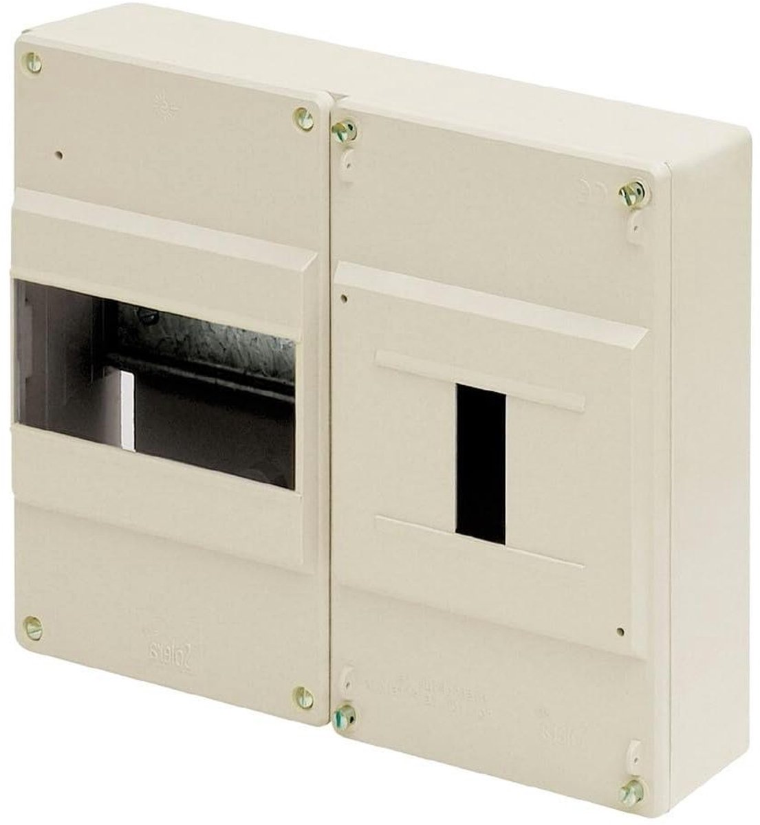 Oppervlaktebehuizing - Installatiekast - Elektrische installaties - Halogeenvrij thermoplast - Tot 4 elementen - Grijs
