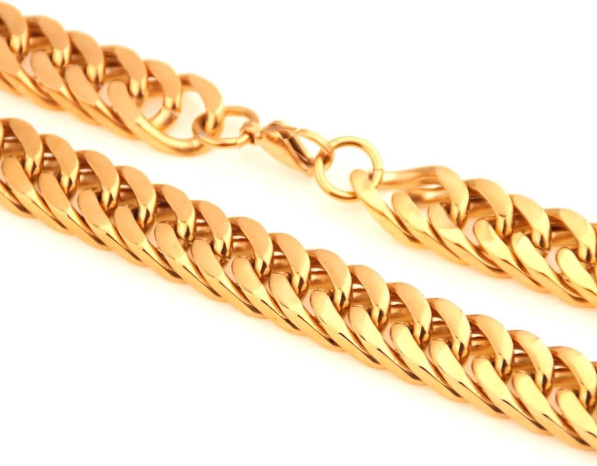 Steel necklace for men,men necklace curb lobster-claw clasp man necklace necklace accessories jewelry gifts for boyfriend,60cm,Gold Stainless steel,No gemstone