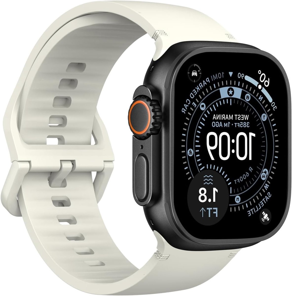 Sportieve Silicoon Horlogeband voor Apple Watch - Ademend, Geschikt voor Ultra, SE en Series 1-8, Vervangband voor Dames en Heren, 49mm tot 42mm