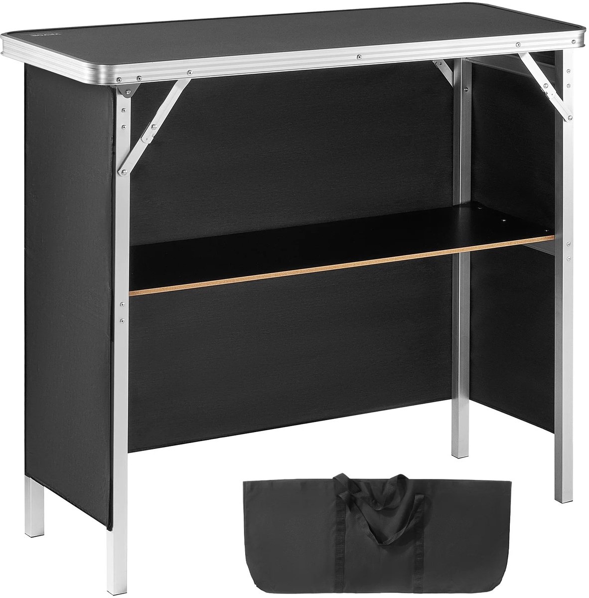 Roossentials bartafel - Tafel - Opvouwbare bartafel - Draagbare bartafel - Voor feesten en evenementen - Podiumtafel - Zwart