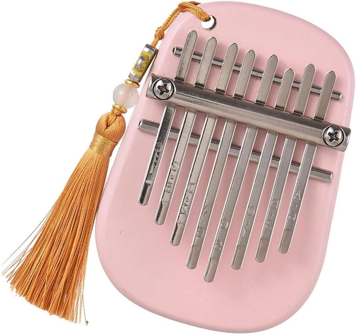 Mini Kalimba - Duimpiano Instrument - Muziek Maken - Sapele Hout - 10.5 cm - Roze