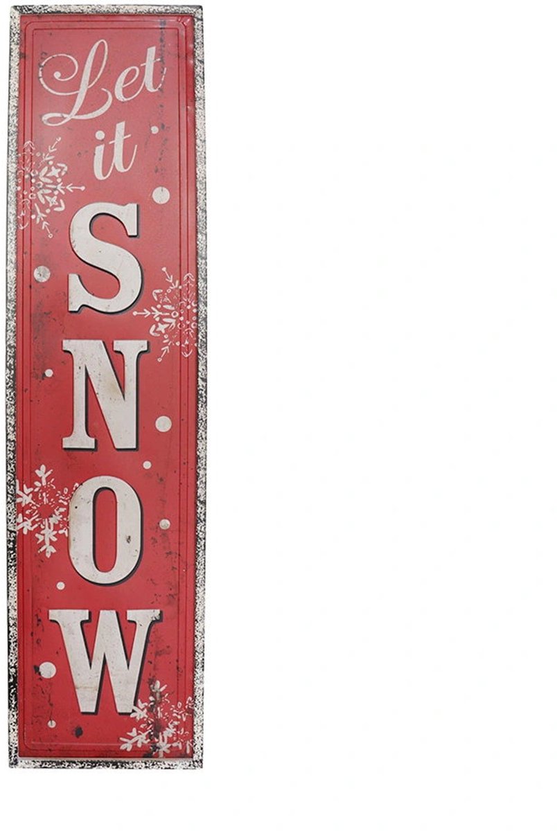 Buitengewoon de boet - Wanddeco 'Let It Snow' 23x96 cm