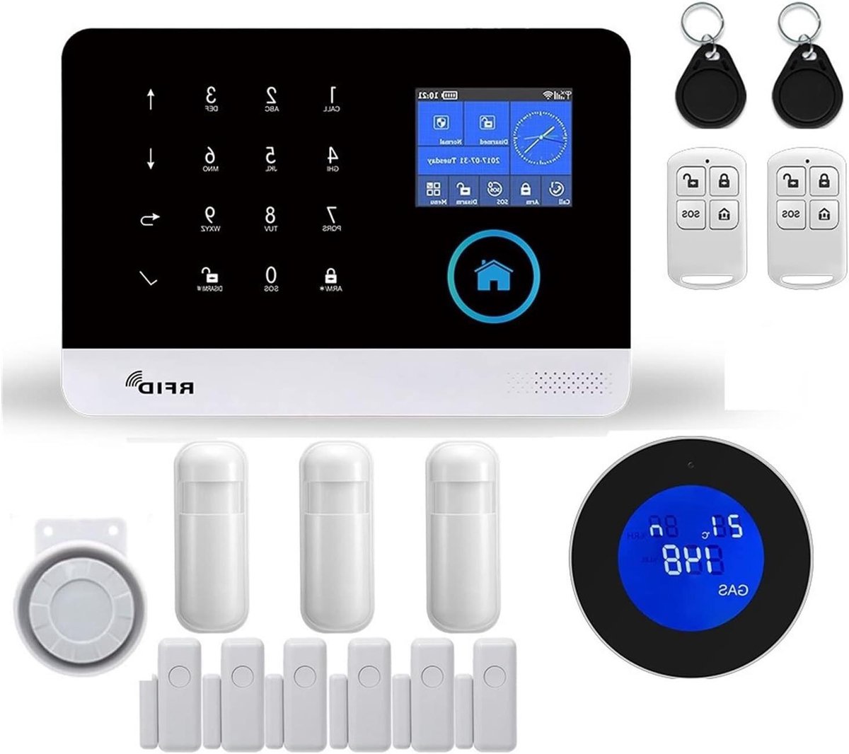 Doe-het-zelf Alarmsysteem - Draadloos Beveiligingssysteem - Huis Beveiligen - WIFI en 4G Connectiviteit - 25mm - Universeel
