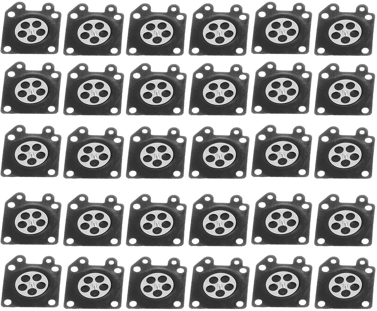 Cosensi- Carburateurdiaphragma Set van 30 - Membraan Pakkingen - Kettingzaag Accessoire - ZAMA 2500/3800/4500/5200/5800 - Duurzaam Rubber/IJzer - Eenvoudig te Installeren - Carburateurkit