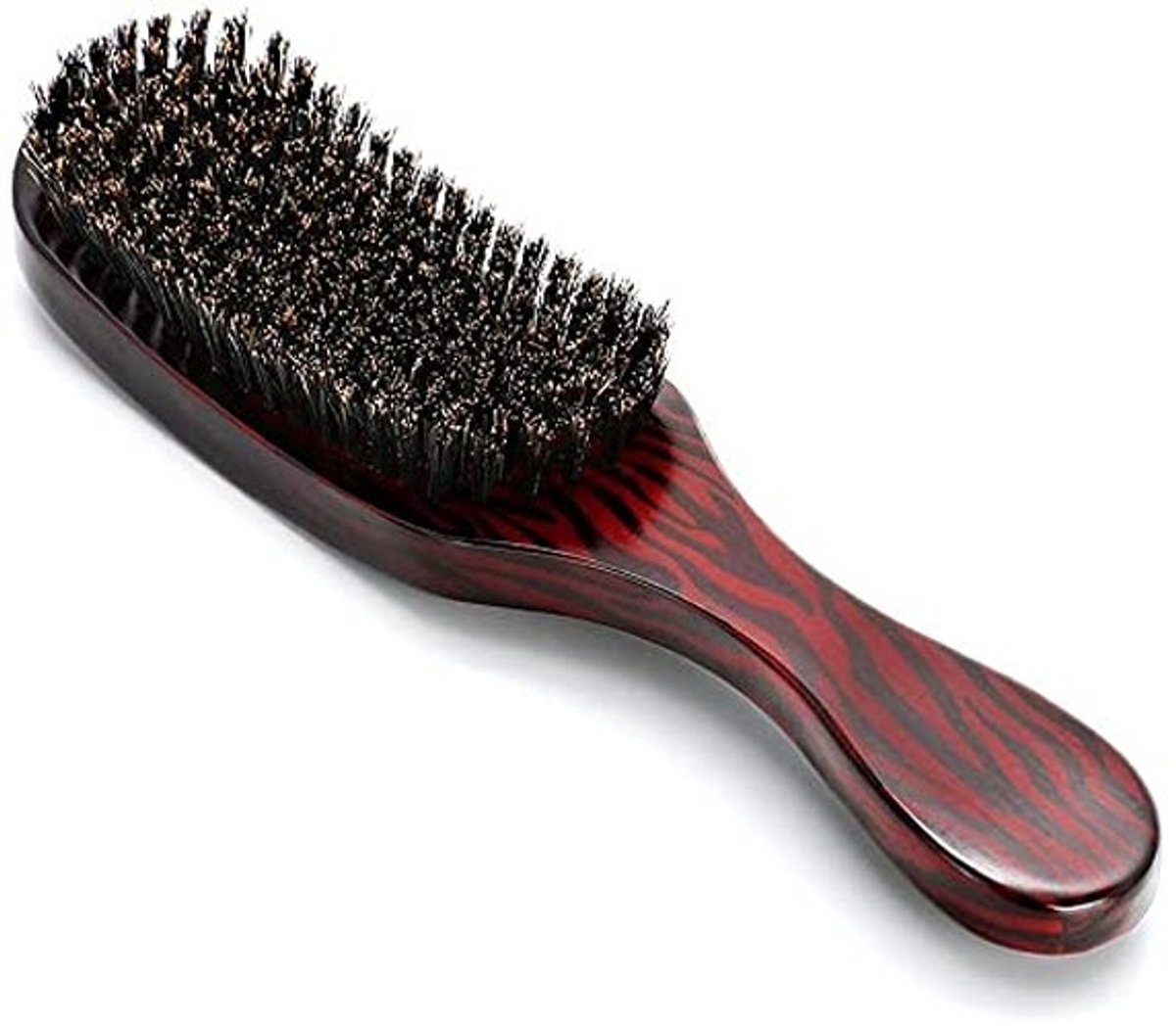 Cosensi- Haarkam Antiklit - Beuken Hout - Puur Varkenshaar - Grote Gebogen Kam - Haar Styling Borstel - Duurzaam Materiaal - Haarborstel