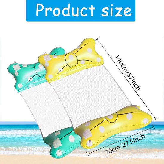Cosensi- Opblaasbare Hangmat 4-in-1 - Waterhangmat - Ligstoel - Drifter - Sportzadel - Opvouwbaar en Compact - Luchtmatras van Cosensi — afbeelding 3
