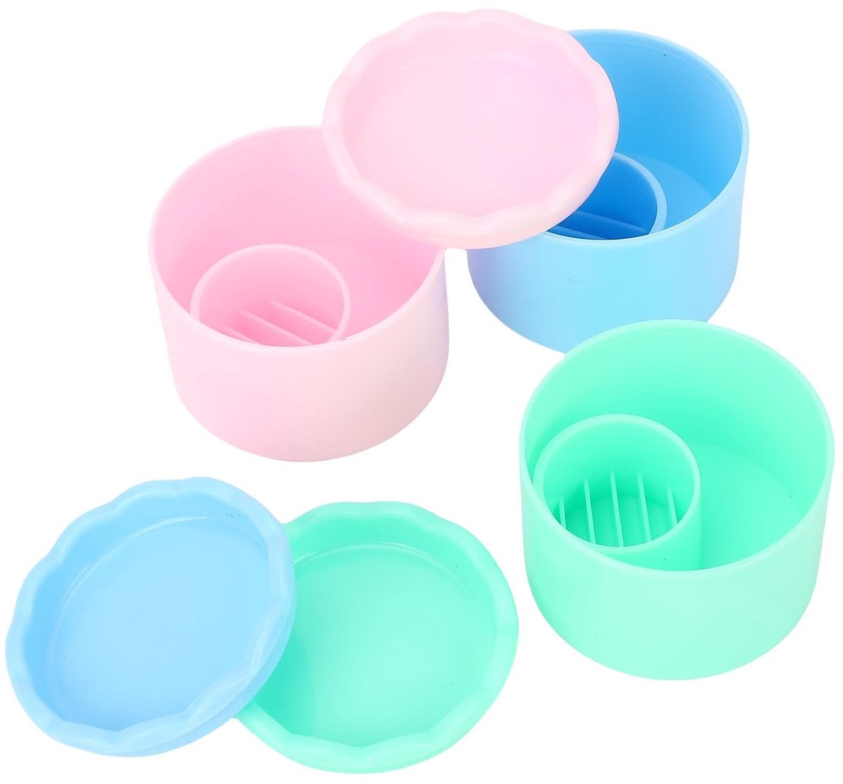 Cosensi- Nail Art Cup - Draagbare Lekvrije Borstelreinigingsbeker - Geschikt voor Kleuren Mengen - Compact voor Thuisgebruik - Ideaal voor Professionele Salons - Met Deksel om Morsen te Voorkomen - Nagelkunstbeker