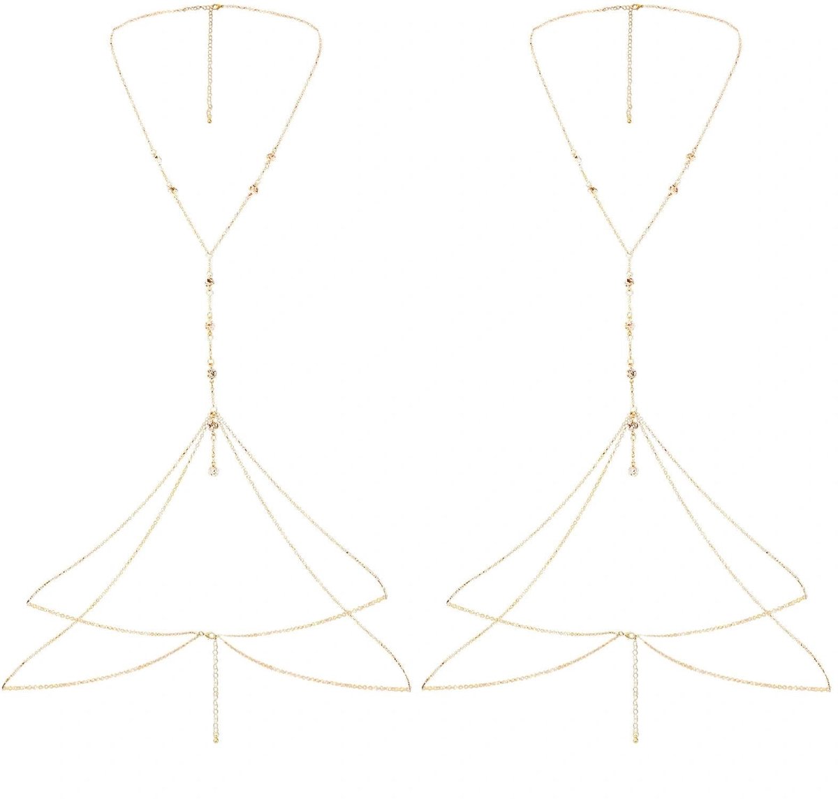 Cosensi- Buikkettingen Set van 2 - Dames - Chique Ontwerp - Elegante Accessoires - Verstelbaar - Lichtgewicht - Lichaamsketting