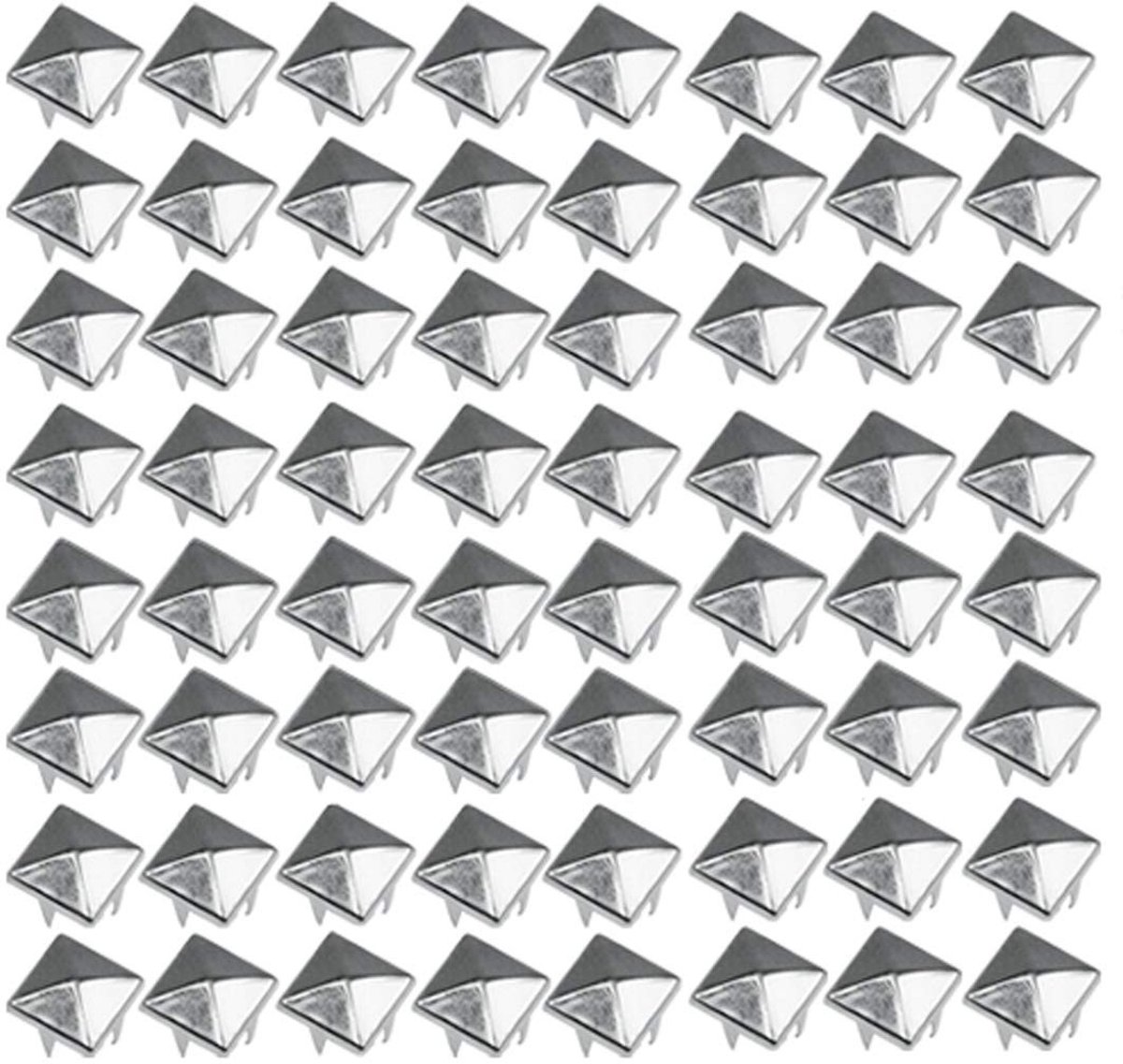 Cosensi- Piramidevormige Nagels 200 Stuks - 7 mm - Zilverkleurig - Metalen Druknagels - Punkaccessoires - Veilig en Eenvoudig te Bevestigen