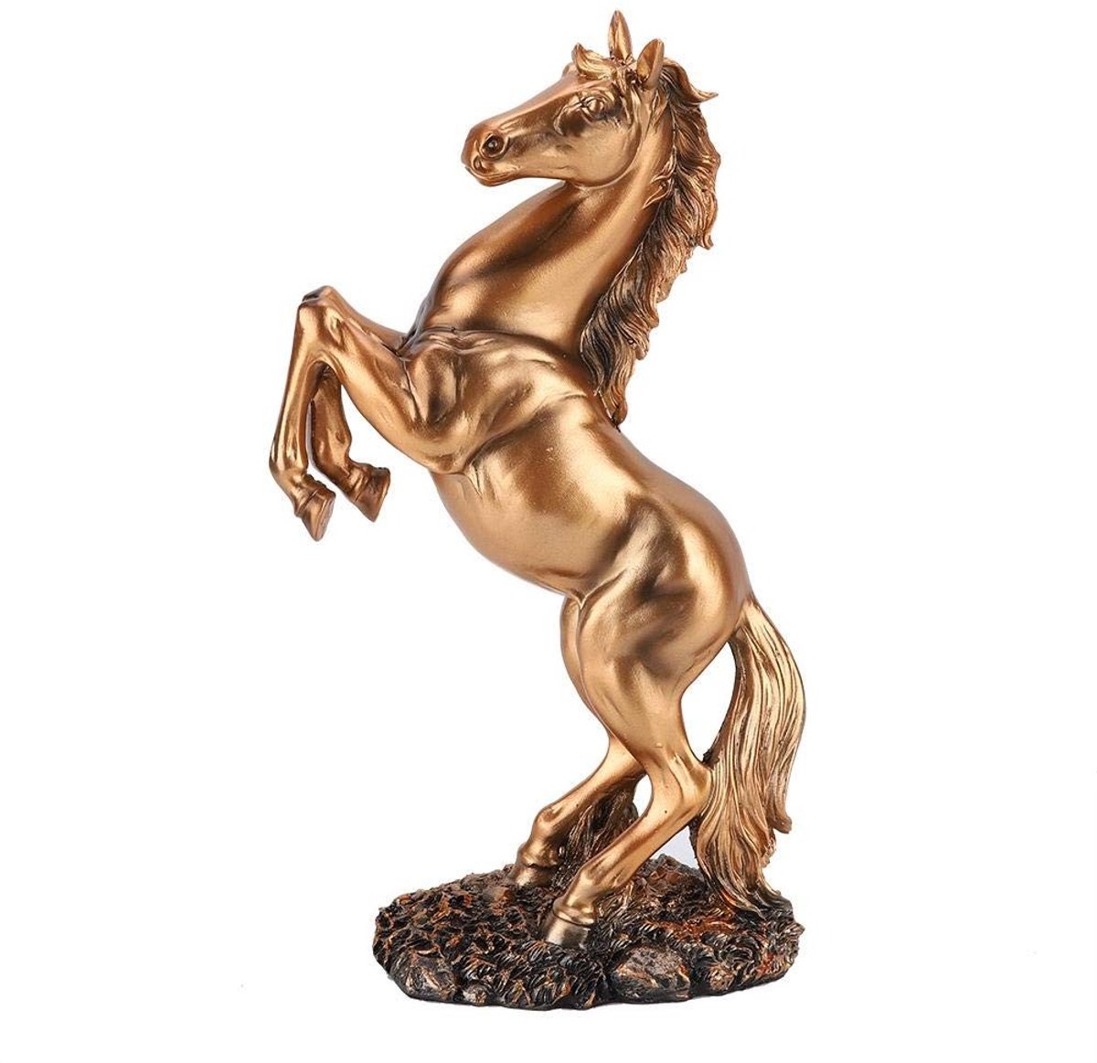 Cosensi- Paard Standbeeld Hars - Europese Stijl - Decoratie voor Kantoor/Huis - Stevig en Duurzaam - Fijn Snijwerk - Veilig en Milieuvriendelijk - Beeldhouwwerk