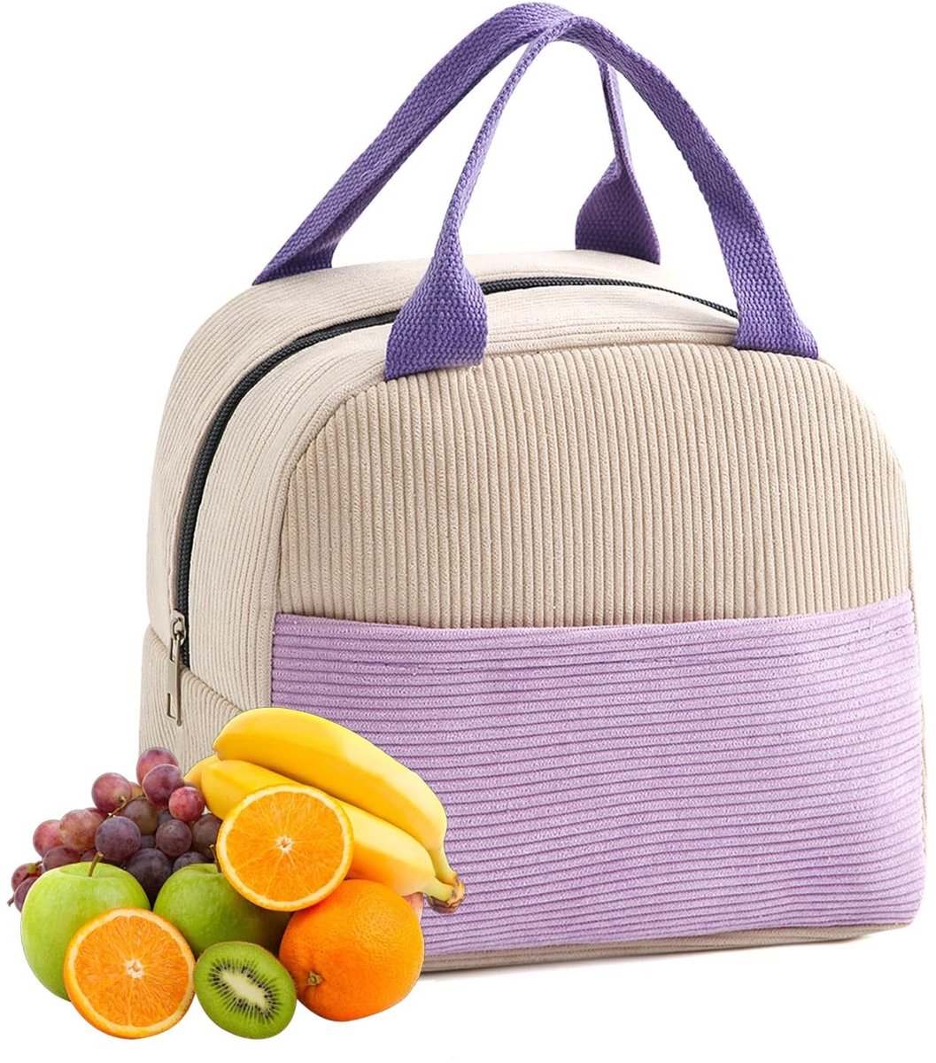 Cosensi- Lunchtas waterdicht - Koeltas - Dubbellaags - 23 x 20 x 14 cm - Voor kantoor/school - Schouderriem voor dames