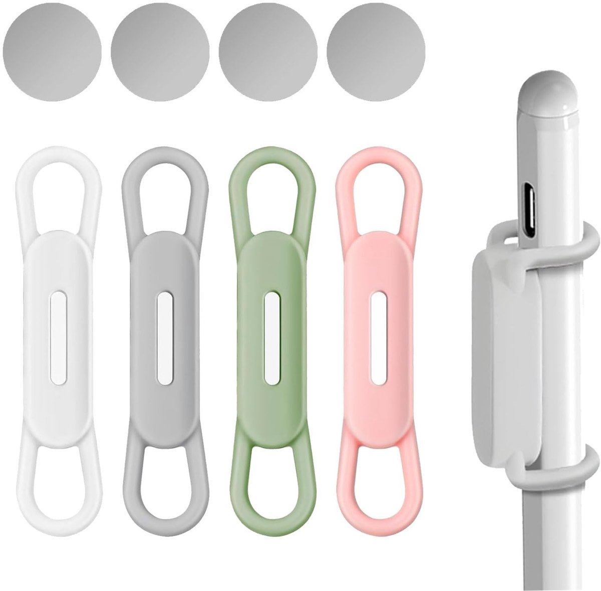Cosensi- Penhouder Magnetisch - 4 Stuks - Silicone - Compact - Multifunctioneel - Flexibel Ontwerp - Voor Bureau en Koelkast - Pennenhouder