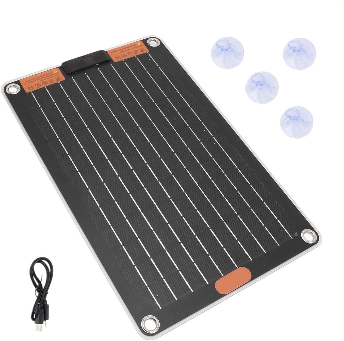 Zonnepaneel Lader - Draagbare Energie - Outdoor Activiteiten - Waterdicht Ontwerp - 5V/2A Uitgang - Zwart