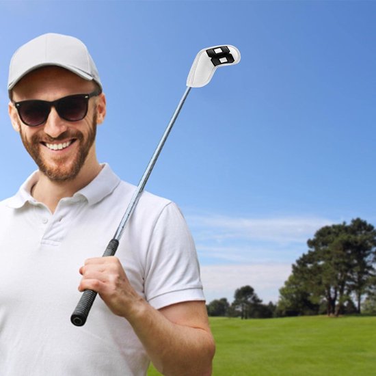 Golf Club Covers - IJzeren Hoesjes - Club Bescherming - Waterdicht PU Materiaal - 10 Stuks - Bruin — afbeelding 3
