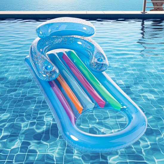 Opblaasbare Lounge - Water Zonnebed - Ontspannen in water - Transparante toplaag - 150 x 75 cm - Transparant — afbeelding 5