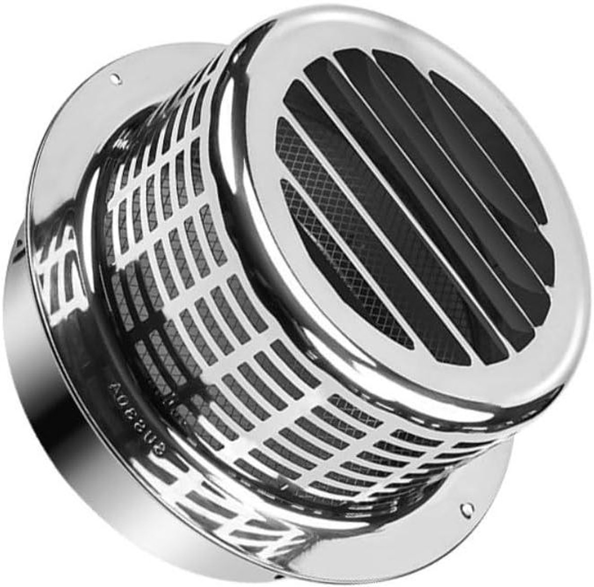 Ventilatie Grill Cover Afzuigkap Deksel Buiten Luchtstroom Regenbestendig Ontwerp 22.5x22.5cm Zilver