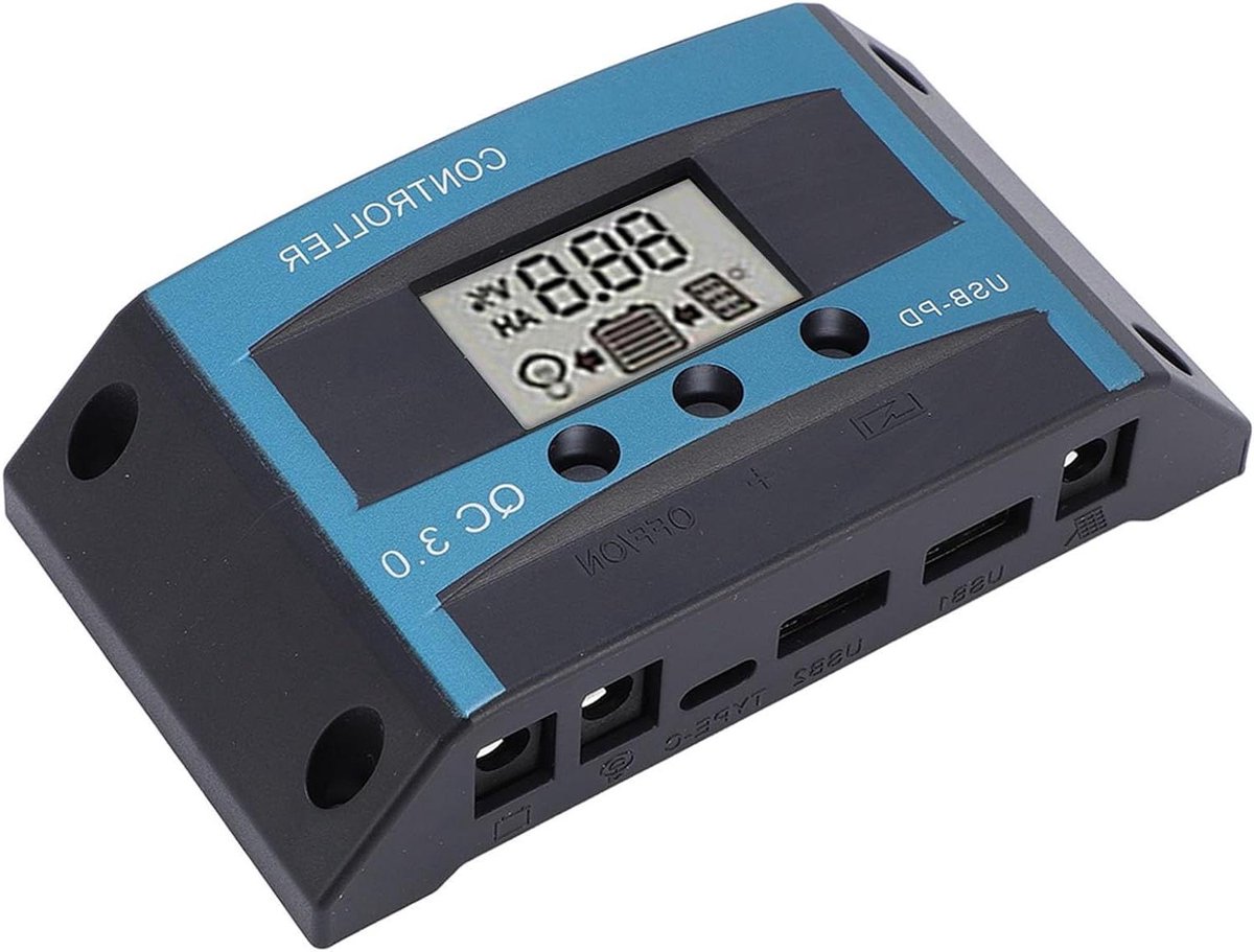Solar Laadregelaar - Paneelregelaar MPPT - Energie Opladen - Maximale Tracking - 30A - Zwart