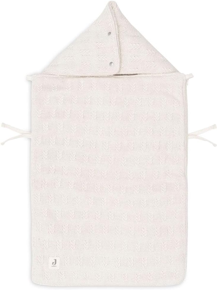 Universele Voetenzak Gebreid Katoen Fleece Voering voor Maxi Cosi en Kinderwagen - Licht Beige – foto 6