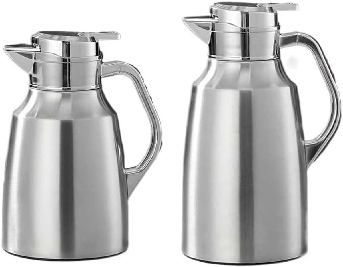Huishoudelijke Waterkoker - Keuken Fles - Warme Dranken - Afgesloten Ontwerp - 1.5 Liter - Zilver