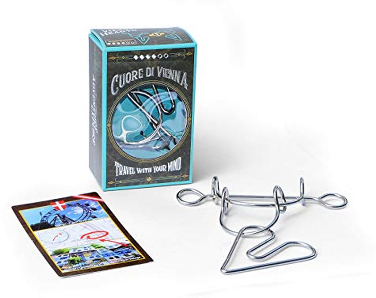 Metalen Hersenkrakers Puzzels - Moeilijkheidsgraad 4/6 - Reizigers Collectie