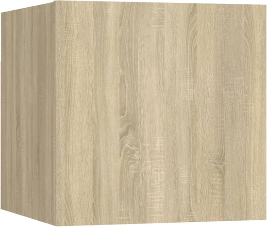 LAPOOH 3079027 TV Stand Set, 7-Piece Sonoma Oak Made of Chipboard, TV Furniture Set, TV Furniture Set, Modern TV Cabinet Set for Living Room — afbeelding 2