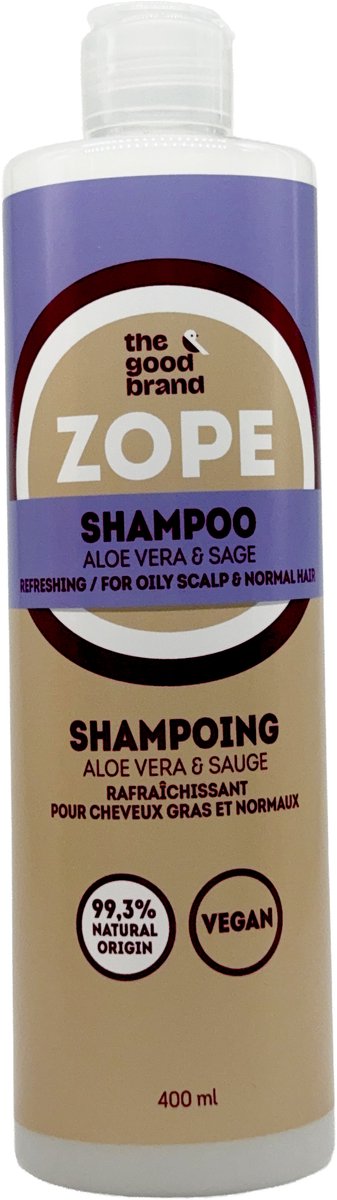 The Good Brand - Shampoo Aloe & Sage- 99.3% natural- Vegan- 400 ml