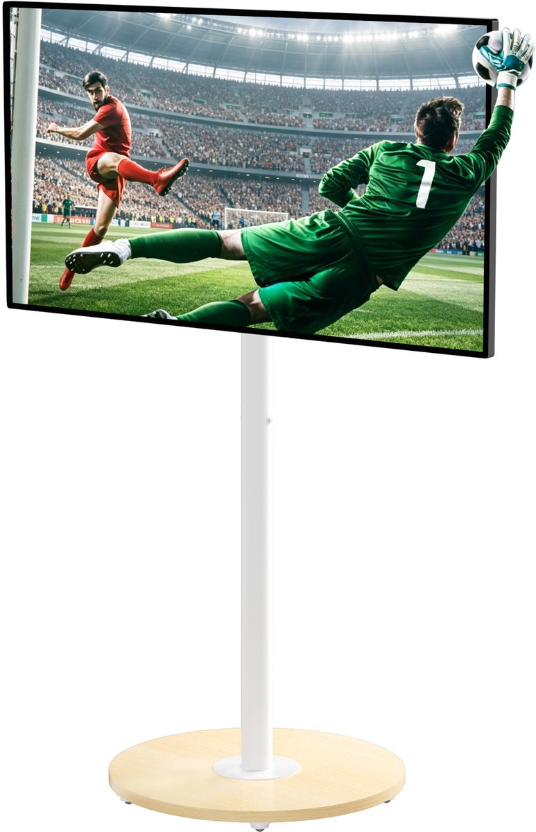 unho Rolbare tv-vloerstandaard voor 40“-75” tv-wagenbevestiging met verborgen wielen voor de woonkamer