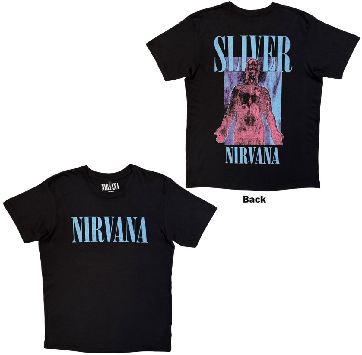 Nirvana - Silver Heren Tshirt - M - Zwart