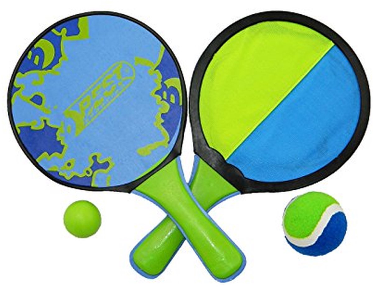 Klittenbandbalset voor Buiten met 2 Rackets, Beachbal en Catchball - Ideaal voor Gezinnen en Vrienden