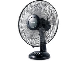 Tafelventilator Zwart 40 cm met 5 Bladen en 3 Snelheden
