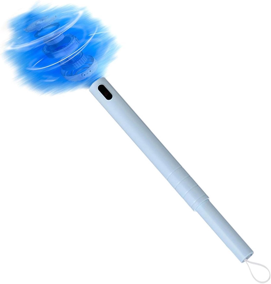 Elektrische Stofzuiger - Telescopische Stofzuiger Oplaadbare Stofzuiger - Huis en Kantoor Reinigen - Roterende Borstels - 46 cm - Blauw