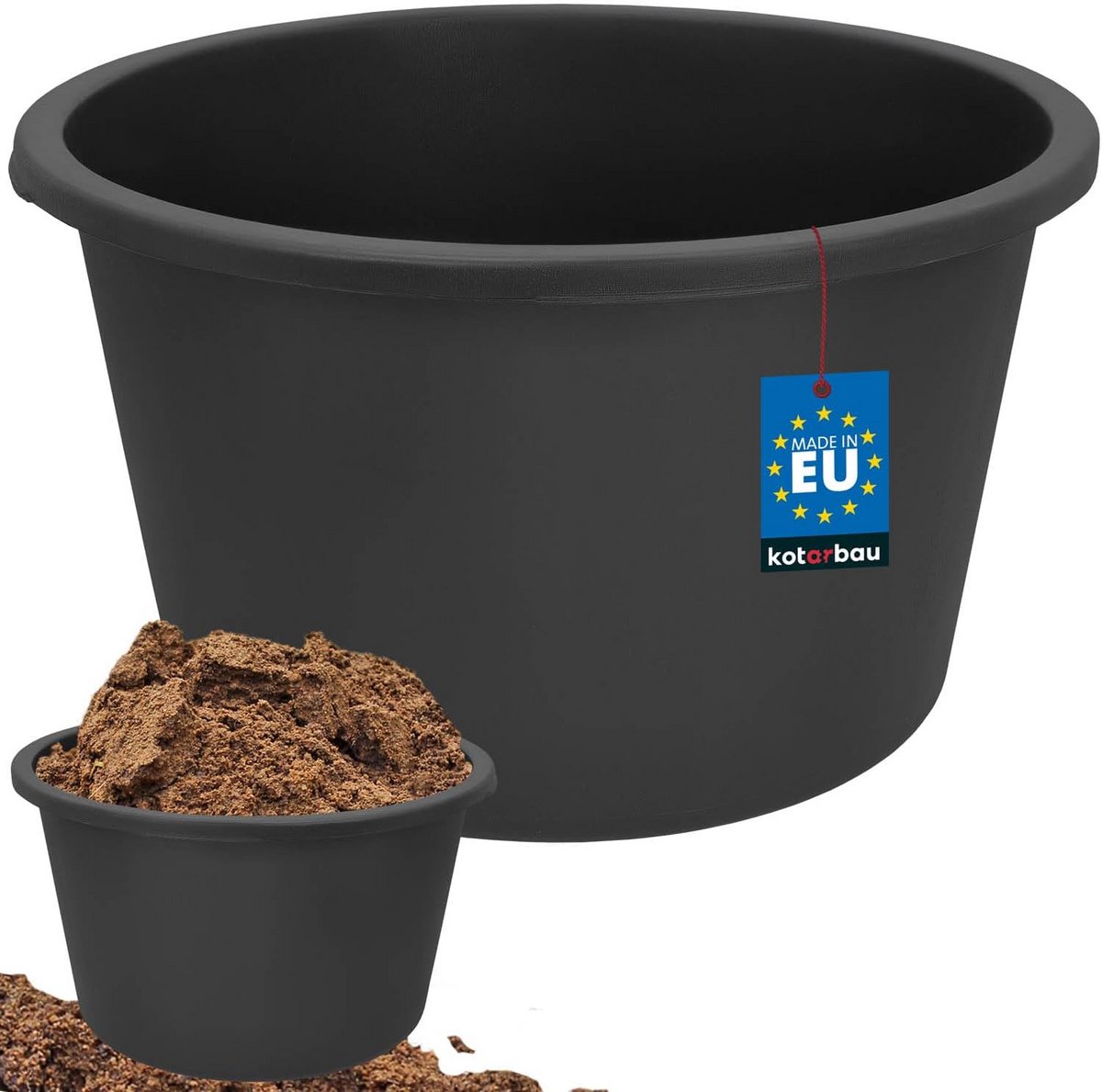 Robuuste Mortelkuip Rond - 45 Liter Bouwemmer voor Cement en Mixen