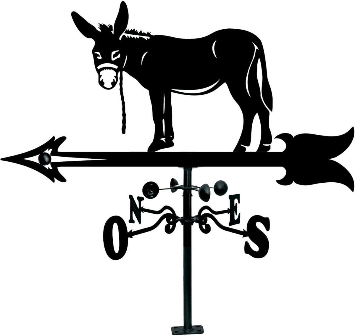 Arthifor – wind light made of iron for roof, with donkey silhouette.