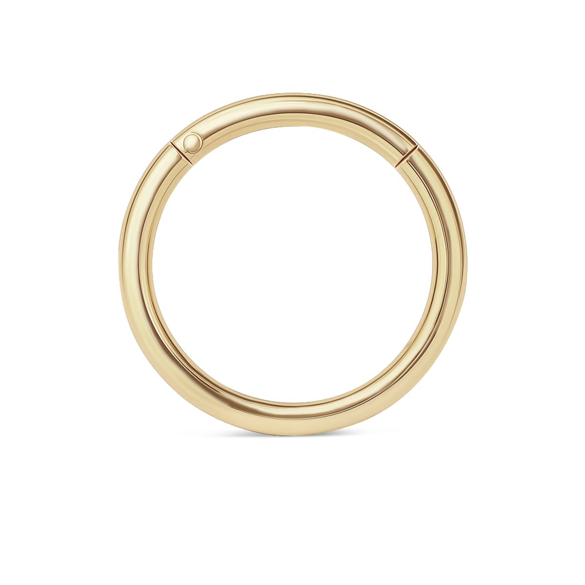 14kt - Geelgouden Segment Ring met Scharnier 8 mm - 1,2 mm Staaf Dikte - 14 Karaat Gouden Piercing Ring - Seamless Click Ring - Echt Goud (585) - Inclusief Echtheidscertificaat