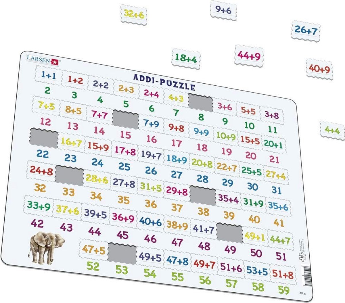 Educatief Houten Puzzel met Sommen en Unieke Vormen voor Peuters en Kleuters