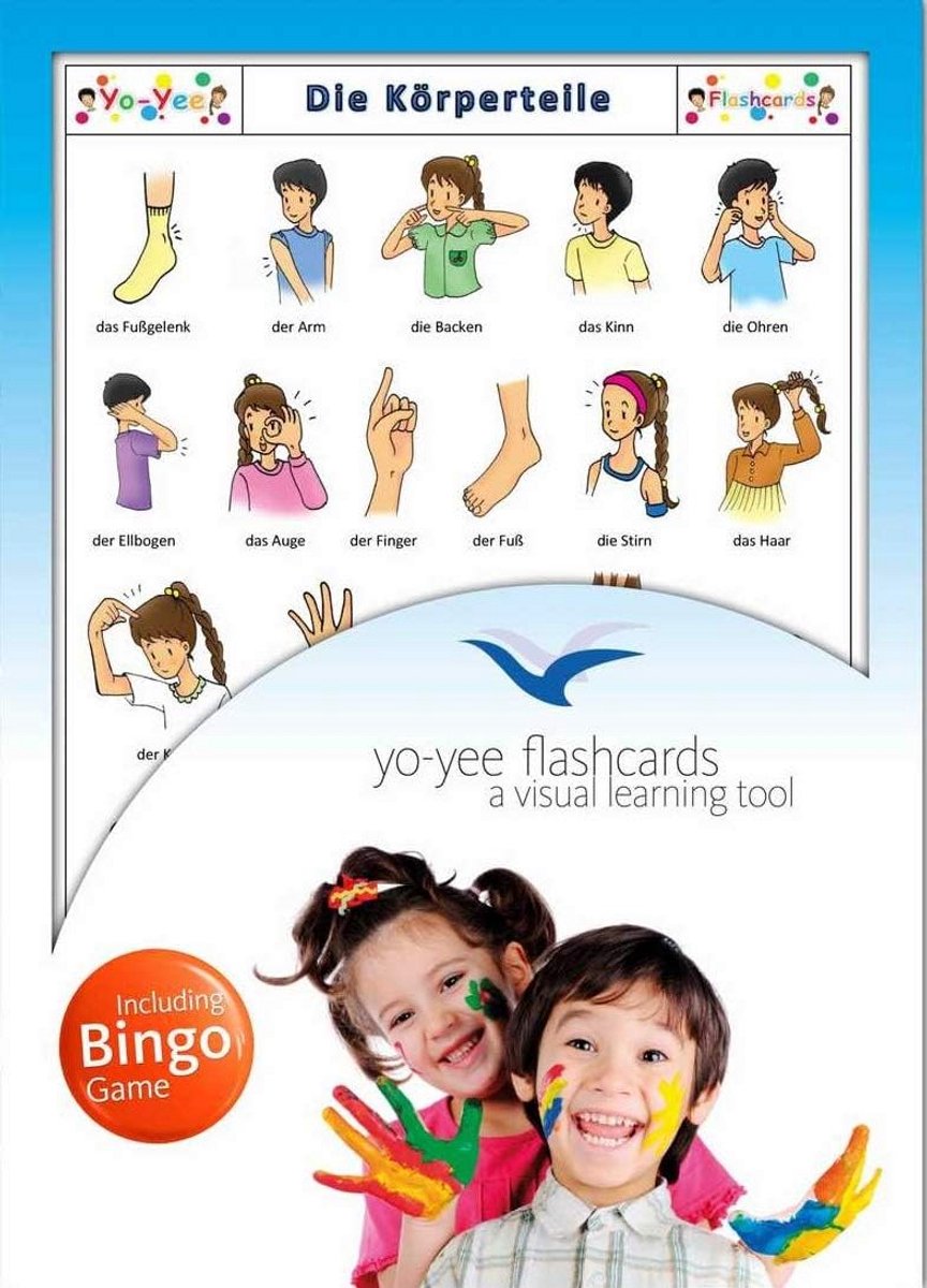 Educatieve Flashcards en Bingospel over Lichaamsdelen voor Kinderen en Volwassenen