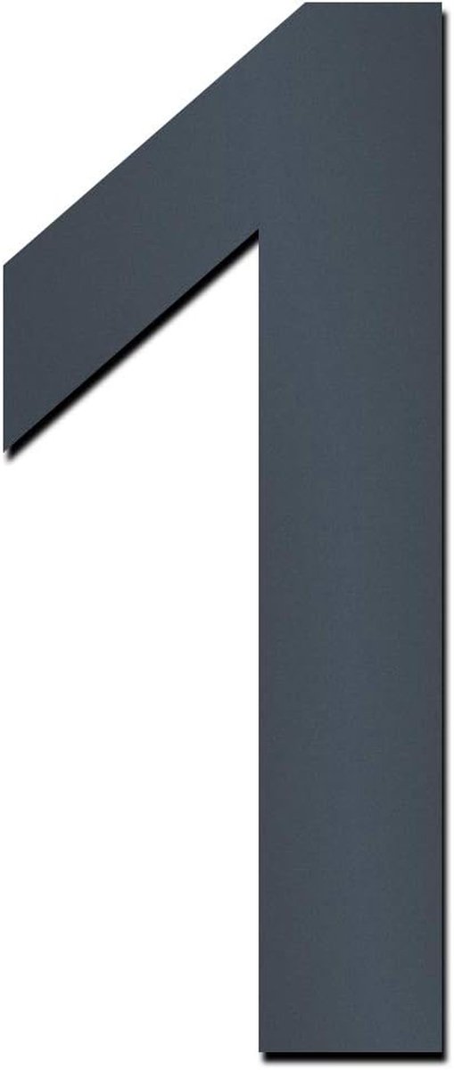 Huisnummer Zelfklevend - Nummer Huis - Duidelijk Zichtbaar - Modern Design - 12cm Hoog - Antracietgrijs